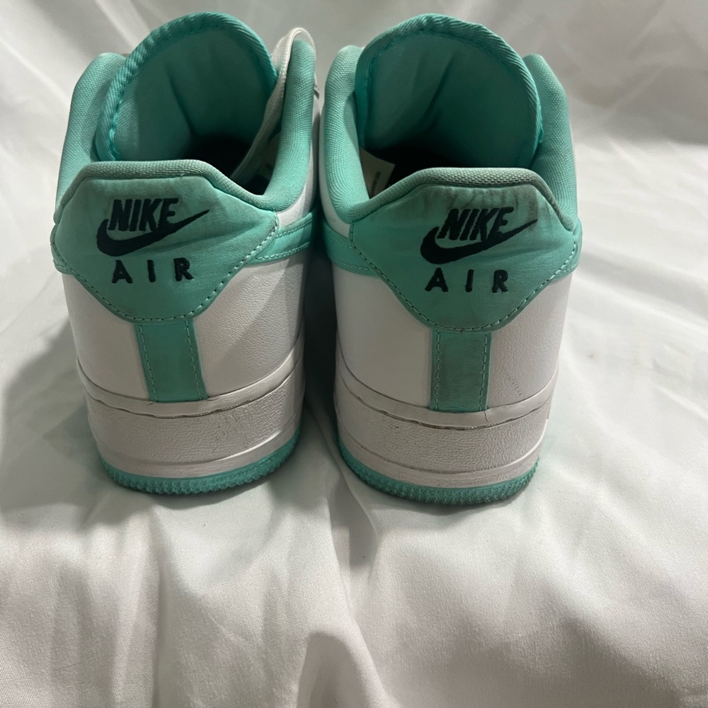 Nike Air Force 1 Low White and Teal Shoes